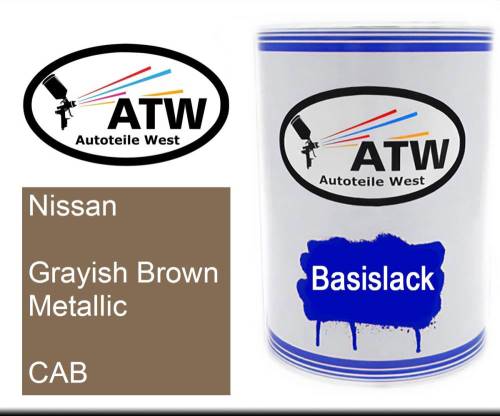 Nissan, Grayish Brown Metallic, CAB: 500ml Lackdose, von ATW Autoteile West.